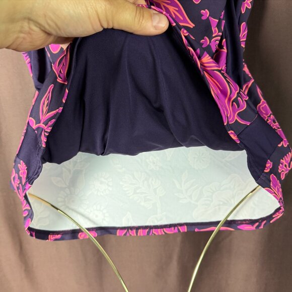 Lands' End 4, 2-10 LONG Bandeau Tankini Swimsuit Top Removable Adjustable Straps - Picture 5 of 10